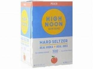 High Noon Sun Sips - Peach Vodka & Soda (4 pack 355ml cans) (4 pack 355ml cans)